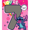 Picture of YOURE 7 - STITCH BIRTHDAY CARD
